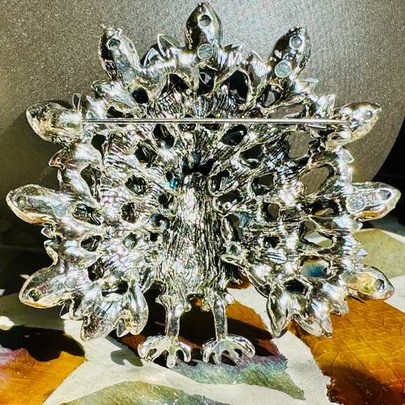 Turkey Brooch Large Turkey Pin Rhinestone Turkey Brooch Pin - Picture 3 of 4